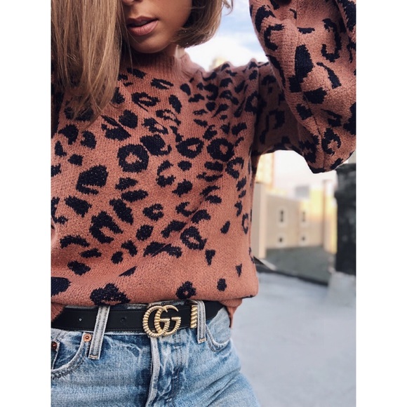 Last 1✨Lacey Leopard Print Cozy Knit Sweater - Picture 3 of 6
